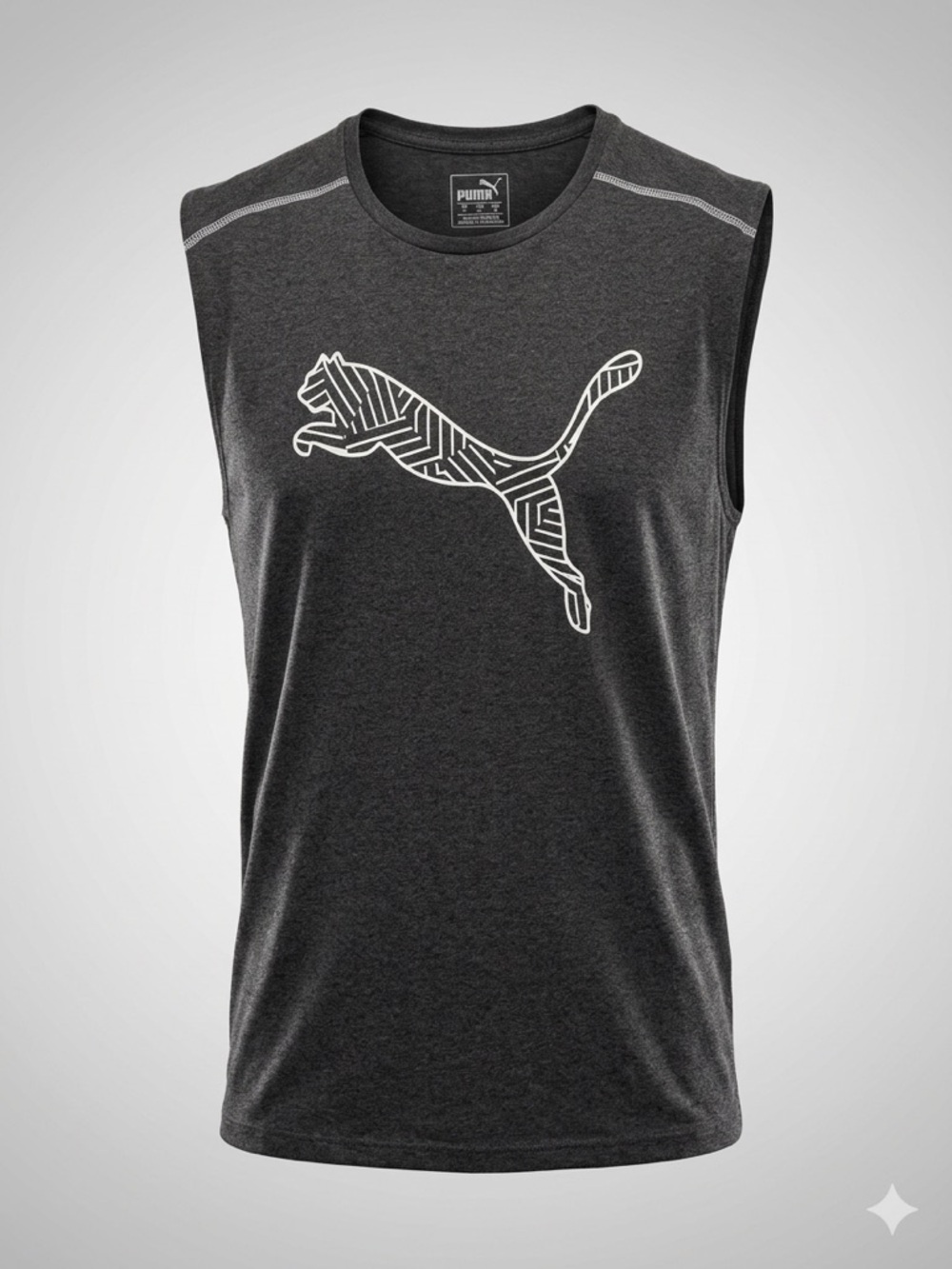 Puma Men’s Gray Basketball Dri Fit Tank Top Ptp 24” Size Large A0151